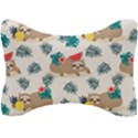 Cute Lazy Sloth Summer Fruit Seamless Pattern Seat Head Rest Cushion View1