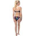 Seamless Background With Colorful Virus Twist Bandeau Bikini Set View2