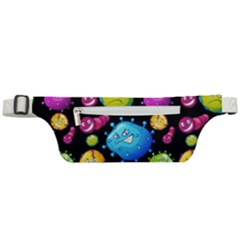 Seamless Background With Colorful Virus Active Waist Bag by Vaneshart