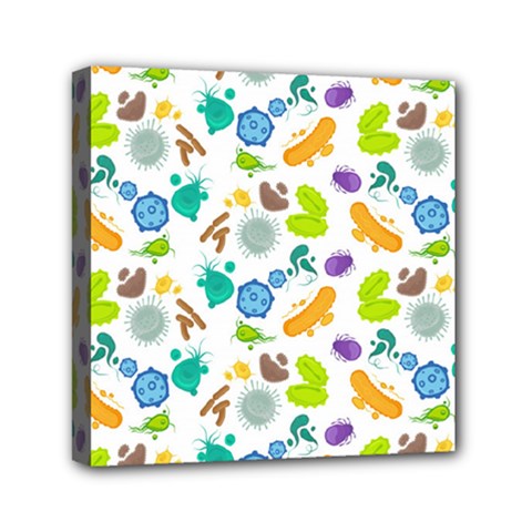 Bacteria Virus Seamless Pattern Mini Canvas 6  X 6  (stretched) by Vaneshart