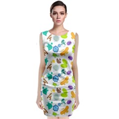 Bacteria Virus Seamless Pattern Classic Sleeveless Midi Dress by Vaneshart