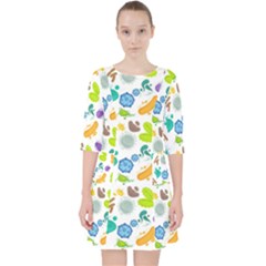 Bacteria Virus Seamless Pattern Pocket Dress by Vaneshart