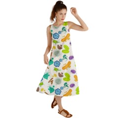 Bacteria Virus Seamless Pattern Summer Maxi Dress by Vaneshart