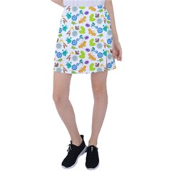 Bacteria Virus Seamless Pattern Tennis Skirt by Vaneshart