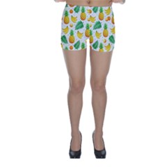 Tropical Fruits Pattern Skinny Shorts by Vaneshart