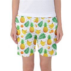 Tropical Fruits Pattern Women s Basketball Shorts by Vaneshart