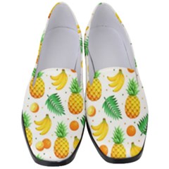 Tropical Fruits Pattern Women s Classic Loafer Heels by Vaneshart