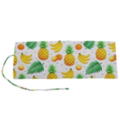 Tropical Fruits Pattern Roll Up Canvas Pencil Holder (s) by Vaneshart