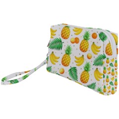 Tropical Fruits Pattern Wristlet Pouch Bag (small) by Vaneshart