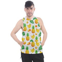 Tropical Fruits Pattern Men s Sleeveless Hoodie