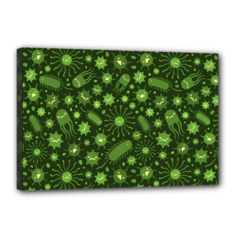 Seamless Pattern With Viruses Canvas 18  X 12  (stretched)