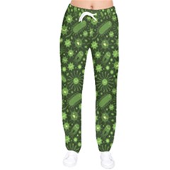 Seamless Pattern With Viruses Women Velvet Drawstring Pants by Vaneshart