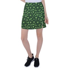 Seamless Pattern With Viruses Tennis Skirt