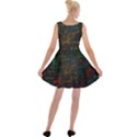 Mathematical Colorful Formulas Drawn By Hand Black Chalkboard Velvet Skater Dress View2