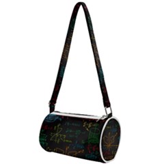 Mathematical Colorful Formulas Drawn By Hand Black Chalkboard Mini Cylinder Bag by Vaneshart