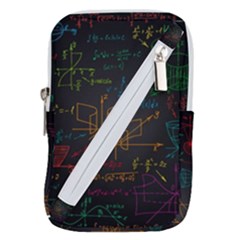 Mathematical Colorful Formulas Drawn By Hand Black Chalkboard Belt Pouch Bag (large) by Vaneshart