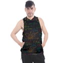 Mathematical Colorful Formulas Drawn By Hand Black Chalkboard Men s Sleeveless Hoodie View1