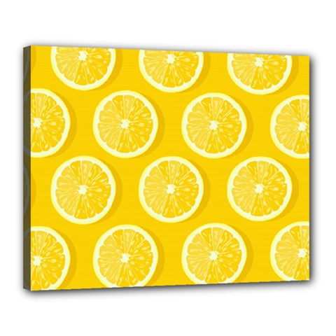 Lemon Fruits Slice Seamless Pattern Canvas 20  X 16  (stretched) by Vaneshart