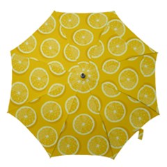 Lemon Fruits Slice Seamless Pattern Hook Handle Umbrellas (medium) by Vaneshart