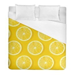 Lemon Fruits Slice Seamless Pattern Duvet Cover (full/ Double Size) by Vaneshart