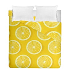 Lemon Fruits Slice Seamless Pattern Duvet Cover Double Side (full/ Double Size)