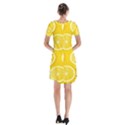 Lemon Fruits Slice Seamless Pattern Short Sleeve V-neck Flare Dress View2