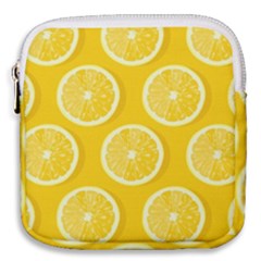 Lemon Fruits Slice Seamless Pattern Mini Square Pouch by Vaneshart