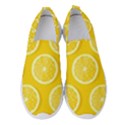 Lemon Fruits Slice Seamless Pattern Women s Slip On Sneakers View1