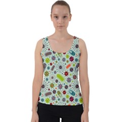 Seamless Pattern With Viruses Velvet Tank Top by Vaneshart