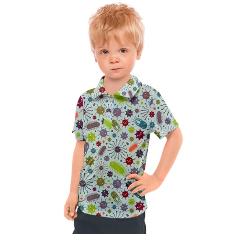 Seamless Pattern With Viruses Kids  Polo Tee by Vaneshart