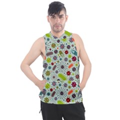 Seamless Pattern With Viruses Men s Sleeveless Hoodie by Vaneshart