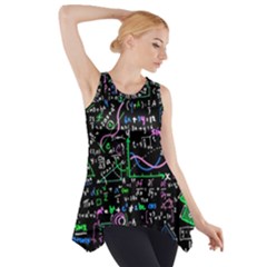 Math Linear Mathematics Education Circle Background Side Drop Tank Tunic by Vaneshart