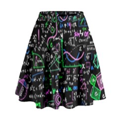 Math Linear Mathematics Education Circle Background High Waist Skirt by Vaneshart