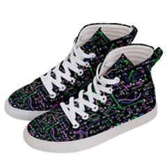 Math Linear Mathematics Education Circle Background Women s Hi-top Skate Sneakers by Vaneshart