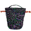 Math Linear Mathematics Education Circle Background Drawstring Bucket Bag View1