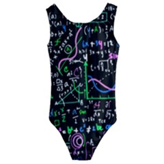 Math Linear Mathematics Education Circle Background Kids  Cut-out Back One Piece Swimsuit by Vaneshart