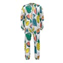 Seamless Pattern Tropical Fruit Banana Watermelon Papaya Lemon Orange Monstera OnePiece Jumpsuit (Kids) View1