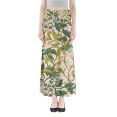 Flower Leaves Background Full Length Maxi Skirt by Vaneshart