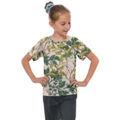 Flower Leaves Background Kids  Mesh Piece Tee