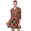 Grandma S Christmas Knitting Pattern Red Green White Colors Mini Skater Shirt Dress View1