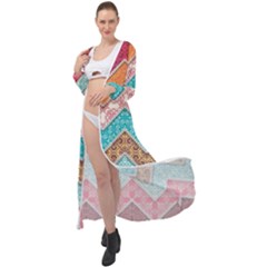 Ethnic Floral Pattern Maxi Chiffon Beach Wrap by Vaneshart