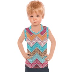 Ethnic Floral Pattern Kids  Sport Tank Top