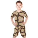 Python Skin Seamless Background Vector Graphic Art Kids  Tee and Shorts Set View1