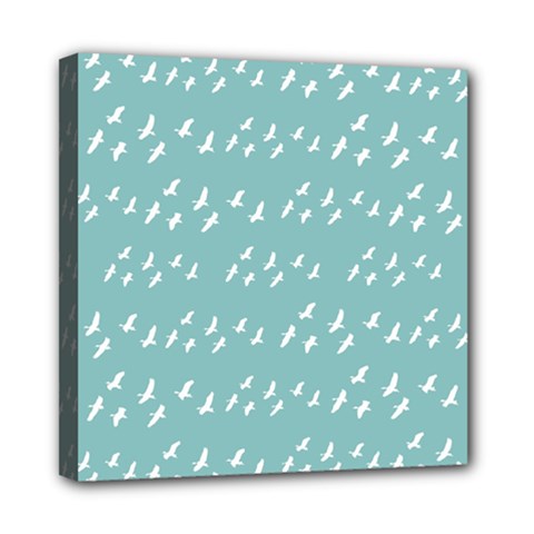 Group Of Birds Flying Graphic Pattern Mini Canvas 8  X 8  (stretched)