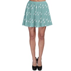 Group Of Birds Flying Graphic Pattern Skater Skirt by dflcprintsclothing