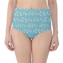 Group Of Birds Flying Graphic Pattern Classic High-waist Bikini Bottoms