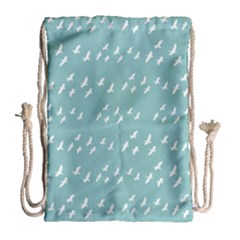 Group Of Birds Flying Graphic Pattern Drawstring Bag (large) by dflcprintsclothing