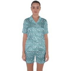 Group Of Birds Flying Graphic Pattern Satin Short Sleeve Pyjamas Set by dflcprintsclothing