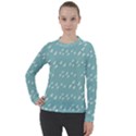 Group Of Birds Flying Graphic Pattern Women s Pique Long Sleeve Tee View1