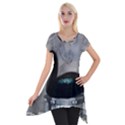 Wonderful Black Swan With Dark Mermaid Short Sleeve Side Drop Tunic View1